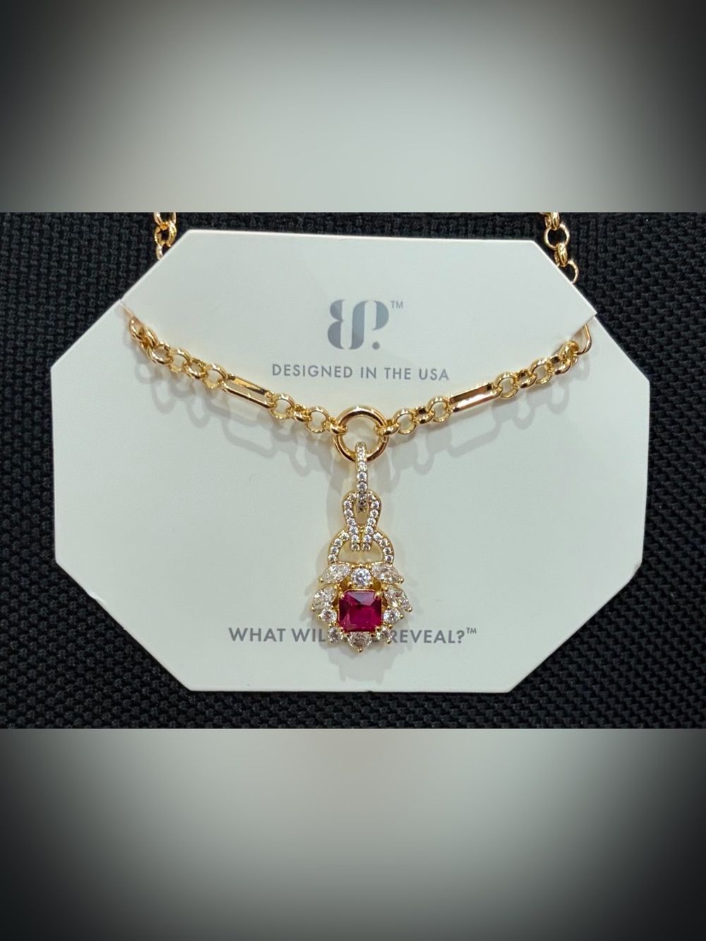BP NK75089 July Ruby Necklace Bomb Party